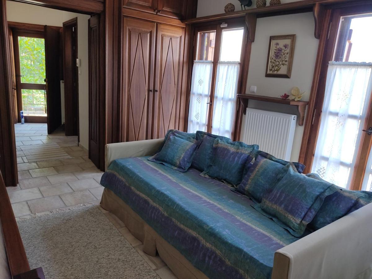 Cozy Blue Stone House With A Great Sea View. Villa Tsagarada Bagian luar foto