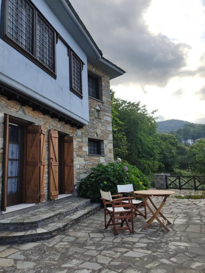 Cozy Blue Stone House With A Great Sea View. Villa Tsagarada Bagian luar foto