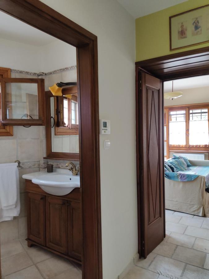 Cozy Blue Stone House With A Great Sea View. Villa Tsagarada Bagian luar foto